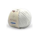 SENSY Premium Orijeans Amigurumi Ipliği Punch (PANÇ) Jeans Baby Soft Cotton 50 gr Örgü Ipi Beyaz