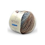 SENSY Premium OriJeans Ebruli Renkli Amigurumi İpliği Punch (PANÇ) Baby Soft Cotton 50 gr Örgü İpi Deniz