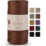 Sensy Premium Simli 200 gr Polyester Makrome Ipi 2 mm - 230 M Supla Ip ve Çanta Ipliği - Bakır