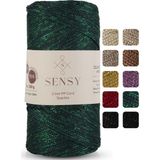 Sensy Premium Simli 200 gr Polyester Makrome Ipi 2 mm - 230 M Supla Ip ve Çanta Ipliği - Yeşil