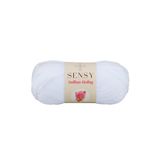SENSY Premium Softee Baby El Örgü Ipi Bebek Ipi Hırka Atkı Bere Patik Bebek Battaniye Ipi Beyaz