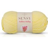 Sensy Premium Softee Baby El Örgü Ipi Bebek Ipi Hırka Kazak Yelek Ip Atkı Bere Patik Bebek Battaniye Ipi - Limon