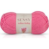 Sensy Premium Softee Baby El Örgü Ipi Bebek Ipi Hırka Kazak Yelek Ip Atkı Bere Patik Bebek Battaniye Ipi - Pembe