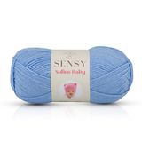 Sensy Premium Softee Baby El Örgü Ipi Elit Baby Hırka Kazak Ip Atkı Patik Bebek Battaniye Ipi (Bebe Mavisi)