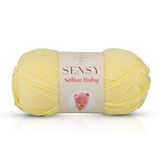 Sensy Premium Softee Baby El Örgü Ipi Elit Baby Hırka Kazak Ip Atkı Patik Bebek Battaniye Ipi (Limon)