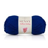 Sensy Premium Softee Baby El Örgü Ipi Elit Baby Hırka Kazak Ip Atkı Patik Bebek Battaniye Ipi (Saks Mavisi)