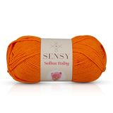 Sensy Premium Softee Baby El Örgü Ipi Elit Baby Hırka Kazak Ip Atkı Patik Bebek Battaniye Ipi (Turuncu)