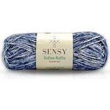 Sensy Premium Softee Raffia Yumuşak Kağıt Ip Rafya Ipi Tığ Ipi Çanta Ipi El Örgü Ipi Hobi Ipi - Lacivert Batik