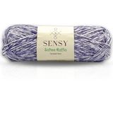 Sensy Premium Softee Raffia Yumuşak Kağıt Ip Rafya Ipi Tığ Ipi Çanta Ipi El Örgü Ipi Hobi Ipi - Mor Batik