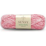 Sensy Premium Softee Raffia Yumuşak Kağıt Ip Rafya Ipi Tığ Ipi Çanta Ipi El Örgü Ipi Hobi Ipi - Pembe Batik