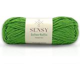 Sensy Premium Softee Raffia Yumuşak Kağıt Ip Rafya Ipi Tığ Ipi Çanta Ipi El Örgü Ipi Hobi Ipi - Yeşil