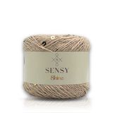 Sensy Shine Pullu Örgü Ipi - Sütlü Kahve