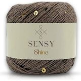 Sensy Shine Pullu Örgü İpi Vizon Renk 100 gr Pamuk Malzeme ile Kolay Kullanım İçin