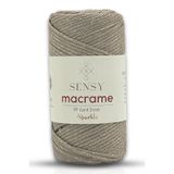 SENSY Simli Polyester Makrome İpi Vizon 3 mm 250 Gr Supla İp ve Çanta İpliği Polyester İpi