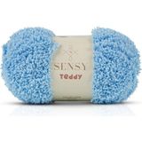 Sensy Teddy El Örgü Ipi Hırka Kazak Ipliği Battaniye Ipi Atkı Ipi Bere Ipi El Örgü Ipliği - Bebe Mavisi
