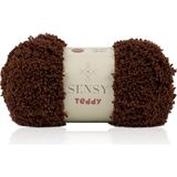 Sensy Teddy El Örgü İpi Micro Polyester Kahverengi Renk Hırka Kazak Atkı İpliği 100 gram
