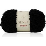Sensy Teddy Siyah El Örgü İpi 100% Micro Polyester Hırka Kazak Atkı Bere Battaniye İçin Uygun