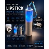 Senteklab Türk Malı Yerli Üretim Cep Boy Powerbank - Mikro LED Aydınlatma Hediyeli - Gümüş