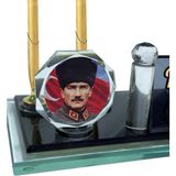 Sentez Masa Üstü İsimlik Atatürk Masa Isimliği Terfi Hediyesi - Altın