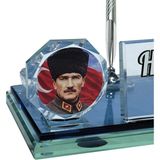 Sentez Masa Üstü İsimlik Atatürk Masa Isimliği Terfi Hediyesi - Gümüş