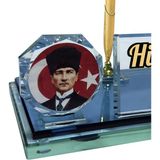 Sentez Masa Üstü İsimlik Atatürk Masa Isimliği Yeni Iş Hediyesi - Altın