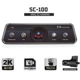 Sentinel Sc-100 2K Ahd Çift Kameralı Araç İçi Dikiz Aynası Kamera | Wi-Fi, G-Sensor, Gece Görüş, Dokunmatik Ekran