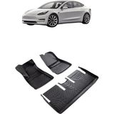 Sentinel Tesla Model 3 / 7d Tam Uyumlu Havuzlu Paspas - Siyah
