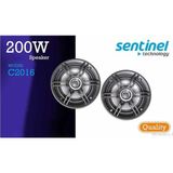 Sentinel Yuvarlak Hoparlör 200W 16 cm (Kapaklı) (2 Ad)