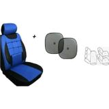 Şentürk Oto Koltuk Kılıfı Takımı Mavi Siyah Renk - 2 Li Yan Cam Perde Hediyeli Dacia Duster