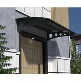 Şentürk Yapı Metal Taşıyıcılı Kapı Üstü Pratik Sundurma Antrasit - Siyah Levha 260 x 100 Md1