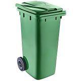 Şenyayla 120 Litre Tekerlekli Çöp Konteyneri, Kapaklı Plastik Atık Konteyneri, Endüstriyel Çöp Kovası, Bahçe, Site, Apartman ve İş Yeri Kullanımı, Yeşil