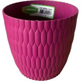 Şenyayla Desenli Saksı 5 Lt. No:4 (Ø 21*20 Cm) - Mor