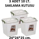 Şenyayla Elıte Derın Saklama Kutusu 10 Lt.3 Adet