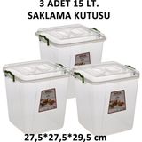 Şenyayla Elıte Derın Saklama Kutusu 15 Lt. 3 Adet