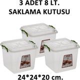 Şenyayla Elıte Derın Saklama Kutusu 8 Lt.3 Adet