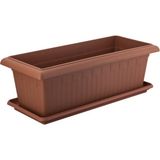 Şenyayla Köşeli Antik Mega Saksı 99 x 43 x 35 Cm - Kahverengi