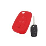 Şenyıldız Aksesuar Audi A2 A3 A4 A6 A8 Silikon Anahtar Koruma Kılıfı 3 Tuşlu Kırmızı Renk