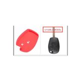 Şenyıldız Aksesuar Clio Megane Duster Sandero Captur 2 Tuşlu Silikon Anahtar Koruma Kılıfı Kırmızı Renk