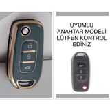 Şenyıldız Aksesuar Renault Clio 5 Megane 4 Kaleos Captur Kadjar Anahtar Koruma Kılıfı - Gri