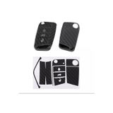 Şenyıldız Aksesuar Volkswagen Golf Jetta Polo T-roc Uyumlu Fiber Karbon Anahtar Etiketi Anahtarınıza Şık Görünüm Sağlar