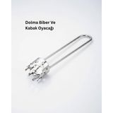 Senz Dolma Biber ve Kabak Oyacağı Paslanmaz Metal - Gümüş