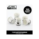Sepet Doldur 7 Oz Karton Bardak - 100 Adet