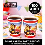 Sepet Doldur Kidspartim Paw Patrol Chase Temalı Karton Bardak - Doğum Günü Parti Malzemeleri (100 Adet)