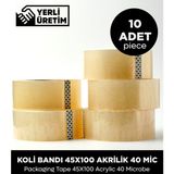 Sepet Doldur Koli Bandı 45×100 Akrilik 40 Mic - 10 Adet