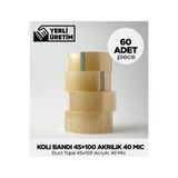 Sepet Doldur Koli Bandı 45×100 Akrilik 40 Mic - 60 Adet
