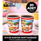 Sepet Doldur Paw Patrol Rubble Temalı Karton Bardak - Doğum Günü Parti Malzemeleri (20 Adet)