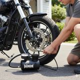 Sepet Dolusu® 300 Psı Güçlü Taşınabilir Hava Kompresörü–araba, Motosiklet, Bisiklet ve Top Şişirme Için Çakmaklıklı Lastik Şişirme Pompası