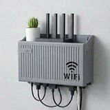 Sepet Dolusu® Duvar Tipi Wi-Fi Modem Saklama Kutusu(Gri) – Kablo Düzenleyici Router Raf Organizer - Çok Renkli