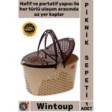 #Sepet Kaliteli Dayanıklı Ergonomik Şık Tasarım Plastik Pratik Portatif Küçük Oval Piknik Sepeti