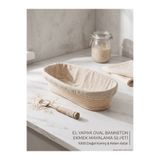 SepetçiBaba Melina - Oval Bambu Mayalama Sepeti 35 Cm